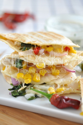 chicken quesadillas