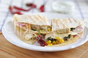 chicken quesadillas