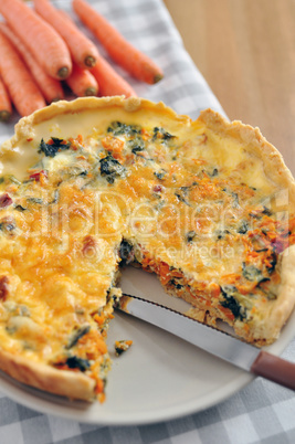 Karotten Spinat Quiche