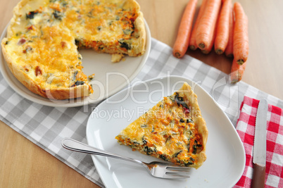 Karotten Spinat Quiche