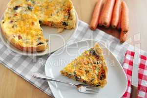 Karotten Spinat Quiche