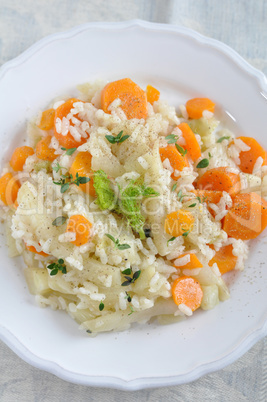 Risotto mit Fencheln und Möhren