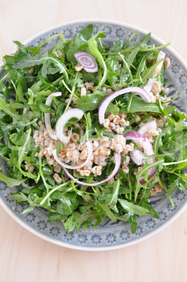 Dinkel Salat mit Rucola