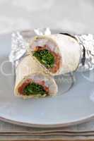 Tortilla Wrap mit Lachs