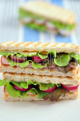 sandwich mit radieschen und salat