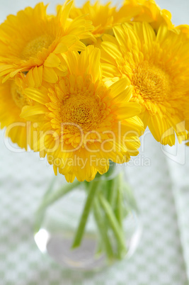 Gelber Gerbera Blumenstrauß