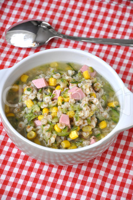 Getreide Dinkel Suppe