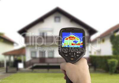thermal image of the house