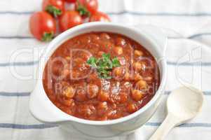 Tomaten Eintopf mit Bohnen