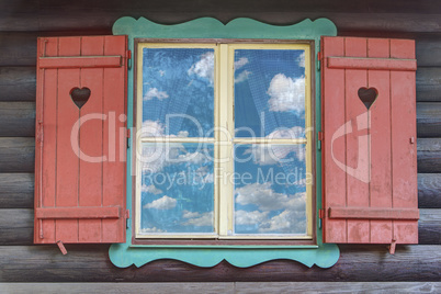 wooden chalet window