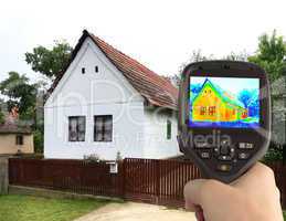 thermal image of the old house