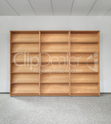 empty bookshelf