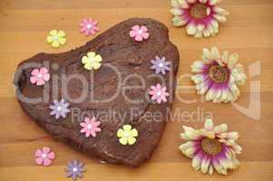 Brownie in Herzform
