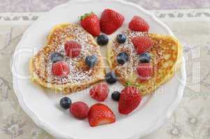 Heart shaped pancake