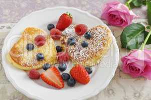 Heart shaped pancake