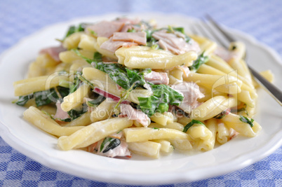 Pasta mit Mangold und Schinkenspeck