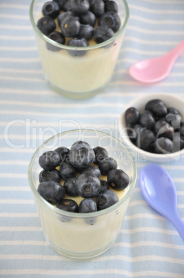 Vanillepudding mit Beeren