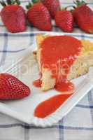 Vanillekuchen mit Erdbeercreme