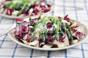Radicchio Salat mit Spargel