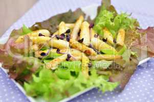 Salat mit gebratenem Spargel