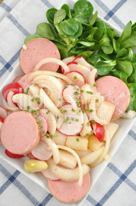 Wurstsalat mit Radieschen