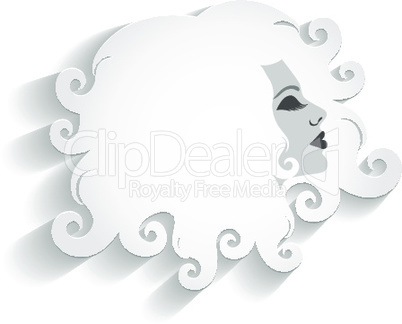 vector illustration of woman's silhouette