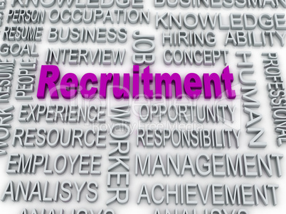 3d imagen about recruitment concept
