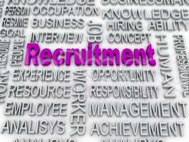 3d imagen about recruitment concept