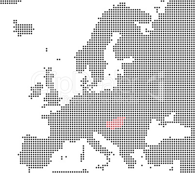 Ungarn - Serie: Pixelkarte Europa
