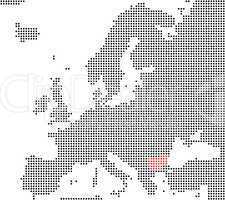 Bulgarien - Serie: Pixelkarte Europa