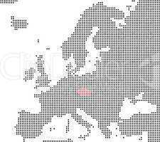 Tschechien - Serie: Pixelkarte Europa