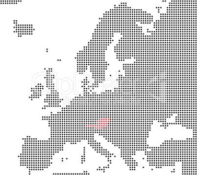 Österreich - Serie: Pixelkarte Europa
