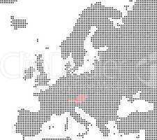 Österreich - Serie: Pixelkarte Europa