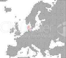Dänemark - Serie: Pixelkarte Europa