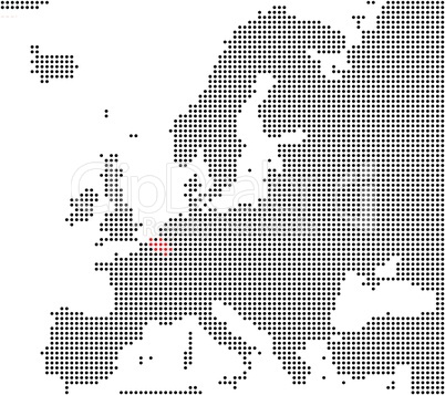 Belgien - Serie: Pixelkarte Europa