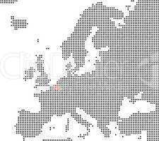 Belgien - Serie: Pixelkarte Europa