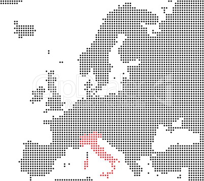 Italien - Serie: Pixelkarte Europa