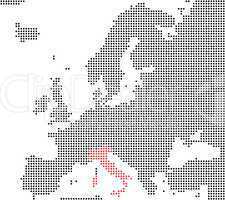 Italien - Serie: Pixelkarte Europa
