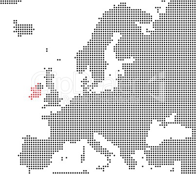 Irland - Serie: Pixelkarte Europa