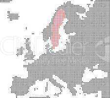 Schweden - Serie: Pixelkarte Europa