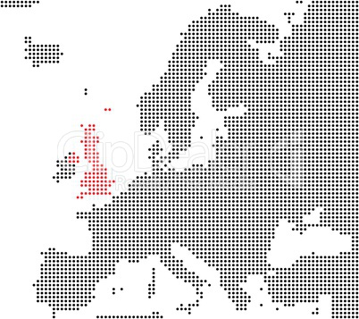 Großbritannien - Serie: Pixelkarte Europa