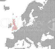 Großbritannien - Serie: Pixelkarte Europa