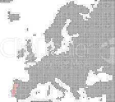 Portugal - Serie: Pixelkarte Europa