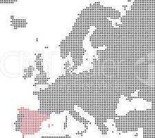 Spanien - Serie: Pixelkarte Europa