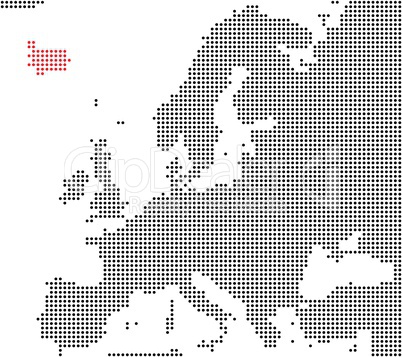 Island - Serie: Pixelkarte Europa