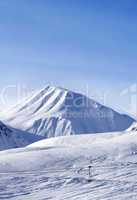 view on ski slope at nice day