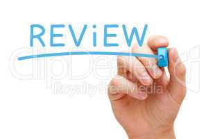 review blue marker