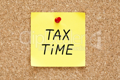 tax time sticky note