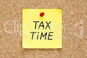 tax time sticky note