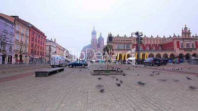 square of Krakow, the old town